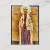 St. Agatha of Rome Orthodox Christian Prayer Card  Plaatskaartje (Voorkant)