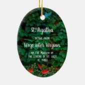 St. Agatha of Sicily (detail; M 070) Keramisch Ornament (Achterkant)