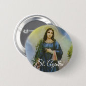 St. Agatha Patron Saint of Breast Cancer Patiënten Ronde Button 5,7 Cm (Voorkant /achterkant)
