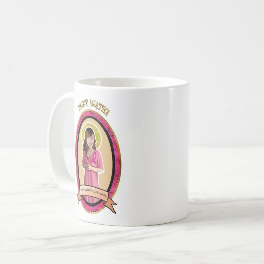 St. Agatha Patron tegen mok borstkanker (Voorkant links)