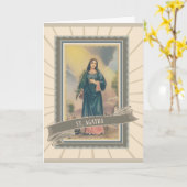 St. Agatha Patroonheilige van Kanker van de Borst Kaart (Gele Bloem)