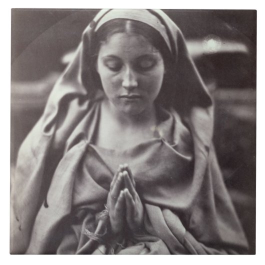 St. Agnes (albumenafdruk) Tegeltje (Voorkant)