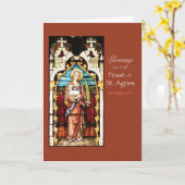 St. Agnes Feast Day Blessings Kaart (Gele Bloem)