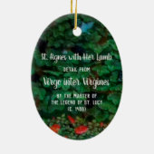 St. Agnes met Hare Lamb Ceramic Ornament (Achterkant)