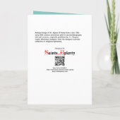 St. Agnes of Rome (BC 01)-kaart Kaart (Achterkant)