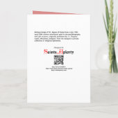 St. Agnes of Rome (BC 01)-kaart Kaart (Achterkant)