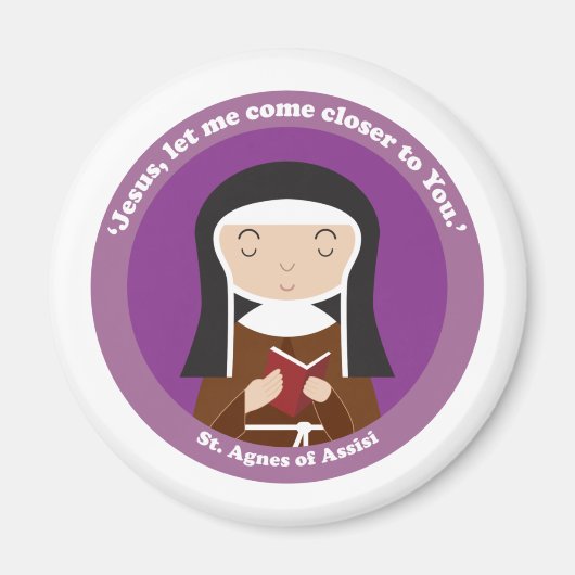 St. Agnes van Assisi Magneet (Voorkant)