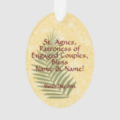 St. Agnes van Rome (BC 01) Acryl Ornament (achterkant)