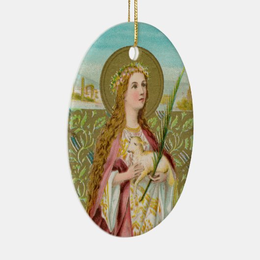 St. Agnes van Rome (BC 01) Keramisch Ornament (Rechts)