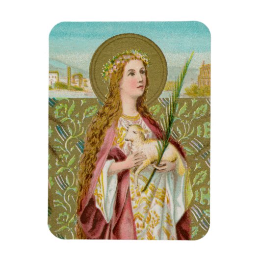 St. Agnes van Rome (BC 01) Magneet (Verticaal)