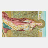 St. Agnes van Rome (BC 01) Rechthoekige Sticker (Voorkant)