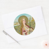 St. Agnes van Rome (BC 01) Ronde Sticker (Envelop)
