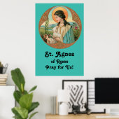 St. Agnes van Rome (BK 006) 24 "x36" Poster (Thuiskantoor)