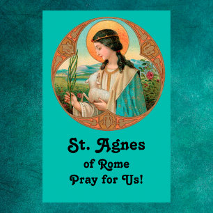 St. Agnes van Rome (BK 006) 24 "x36" Poster