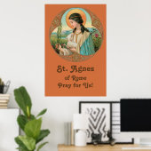 St. Agnes van Rome (BK 006) 24 "x36" Poster (Thuiskantoor)