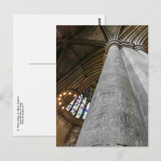 St. Albans Abbey, binnenland. Briefkaart (Voorkant / Achterkant)