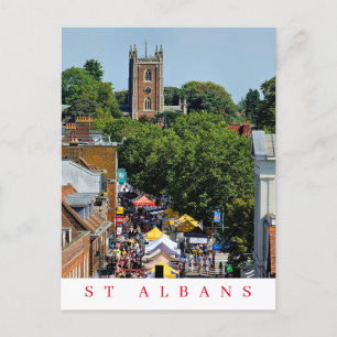 St Albans markt uitzicht briefkaart