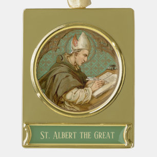 St. Albertus de Grote (BK 013) Verguld Banner Ornament