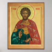 St. Alexander Nevsky Orthodoxe Christelijke Icon P Poster (Voorkant)