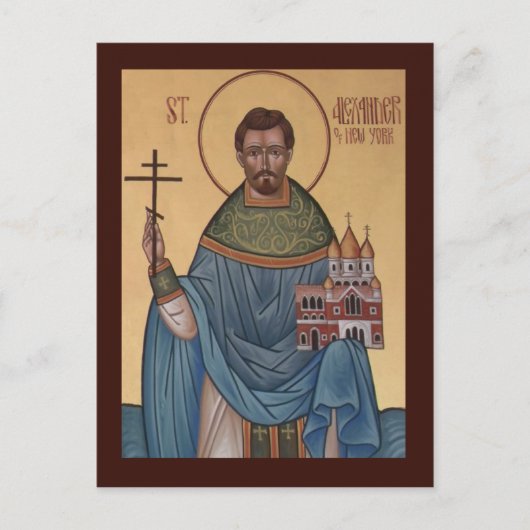 St. Alexander of New York Prayer Card Briefkaart (Voorkant)