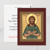 St. Alexis Man van God Prayer Card Briefkaart (Voorkant / Achterkant)