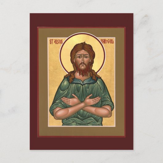 St. Alexis Man van God Prayer Card Briefkaart (Voorkant)