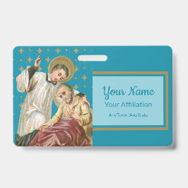 St Aloysius Gonzaga & Pest Slachtoffer (Stijl 2; M Badge