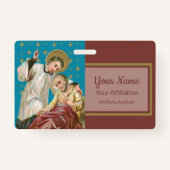 St Aloysius Gonzaga & Pest Slachtoffer (Stijl 2; M Badge (Achterkant)