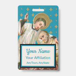 St Aloysius Gonzaga & Pest Slachtoffer (Stijl 2; M Badge