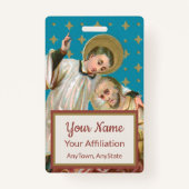 St Aloysius Gonzaga & Pest Slachtoffer (Stijl 2; M Badge (Achterkant)