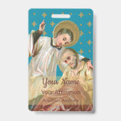 St Aloysius Gonzaga & Pestslachtoffer (Stijl 1; M0 Badge (Back)