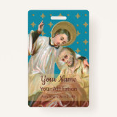 St Aloysius Gonzaga & Pestslachtoffer (Stijl 1; M0 Badge (Achterkant)