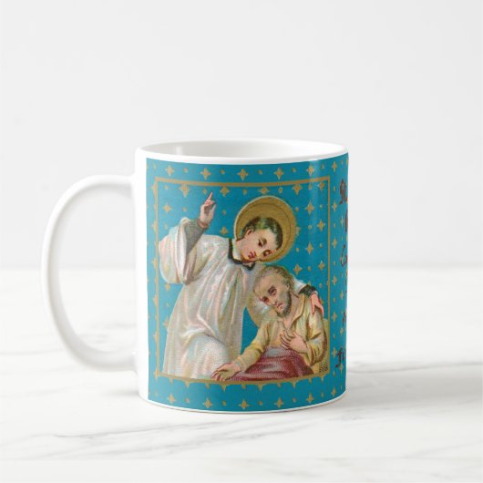 St. Aloysius Gonzaga & Plague Victim (M 006) Koffiemok (Links)