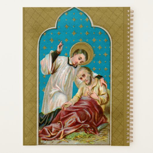 St. Aloysius Gonzaga & Plague Victim (M 006) Planner (Achterkant)