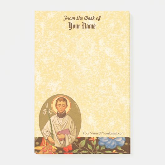 St. Aloysius Gonzaga (PM 01) 4"x6" Post-it® Notes (Voorkant)