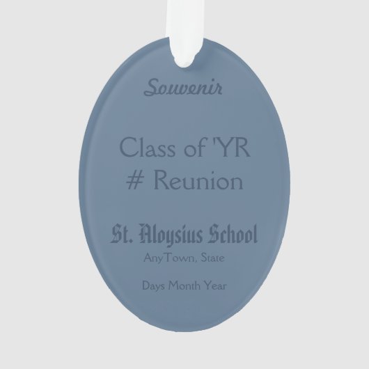 St. Aloysius Gonzaga (PM 01) Acryl Ornament (achterkant)
