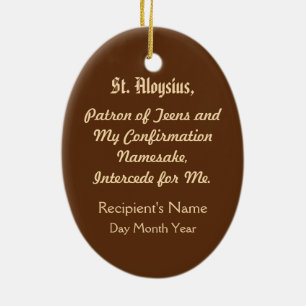 St. Aloysius Gonzaga (PM 01) Keramisch Ornament