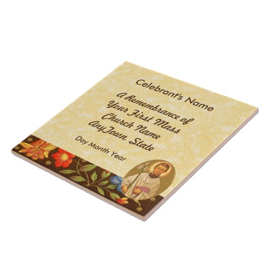 St. Aloysius Gonzaga (PM 01) Tegeltje (Zijkant)