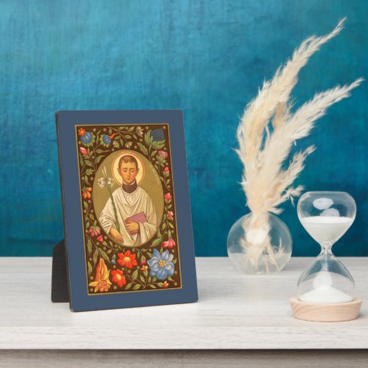 St. Aloysius (PM 01) 5"x 7" Plaque 1 met Easel Fotoplaat (Zijkant)