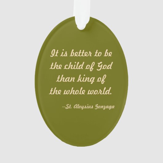 St. Aloysius (PM 01a) Acryl Ornament (achterkant)