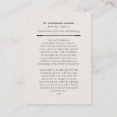St. Alphonsus Ligouri Patron Saint Prayer Card Plaatskaartje (Achterkant)