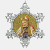 St. Alphonsus Liguori (SNV 02) (Ronde) Tin Sneeuwvlok Ornament (Voorkant)