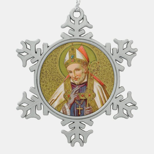 St. Alphonsus Liguori (SNV 02) (Ronde) Tin Sneeuwvlok Ornament (Voorkant)
