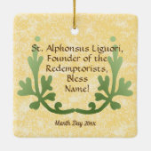 St. Alphonsus Liguori (SNV 02) (Square) Keramisch Ornament (Achterkant)
