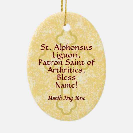St. Alphonsus Liguori (VVP 005) Keramisch Ornament (Achterkant)