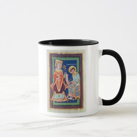 St. Amand keert een scroll terug naar St. Baudemon Mok (Rechts)