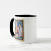 St. Amand keert een scroll terug naar St. Baudemon Mok (Voorkant links)