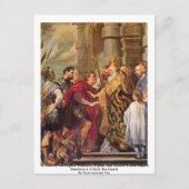 St. Ambrose en keizer Theodosius Briefkaart (Voorkant)