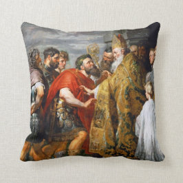 St. Ambrose en keizer Theodosius Paul Rubens Kussen
