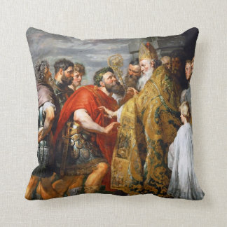 St. Ambrose en keizer Theodosius Paul Rubens Kussen